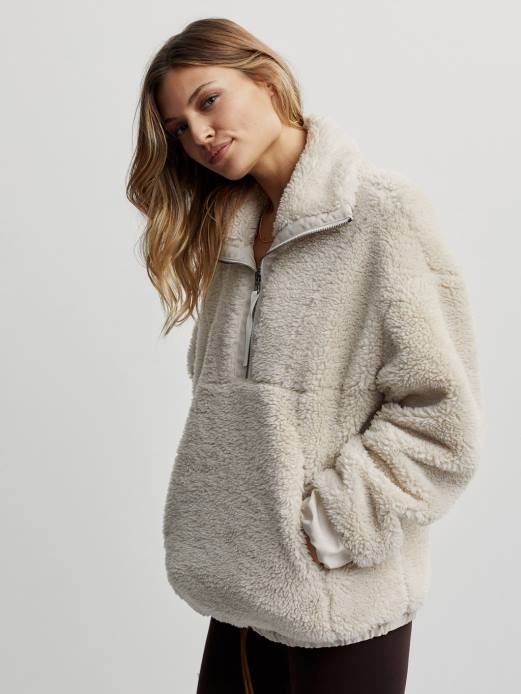 Appleton pullover med halv lynlås Varley Kvinder L460472 beklædning æggesnaps