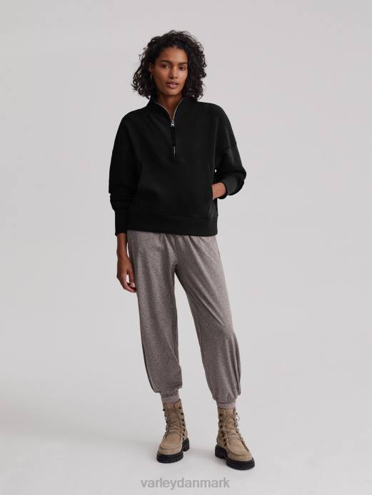 acadia pullover med halv lynlås Varley Kvinder L460202 beklædning sort