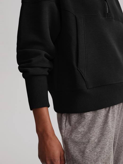 acadia pullover med halv lynlås Varley Kvinder L460202 beklædning sort