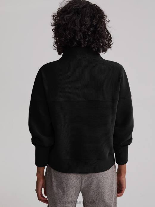 acadia pullover med halv lynlås Varley Kvinder L460202 beklædning sort