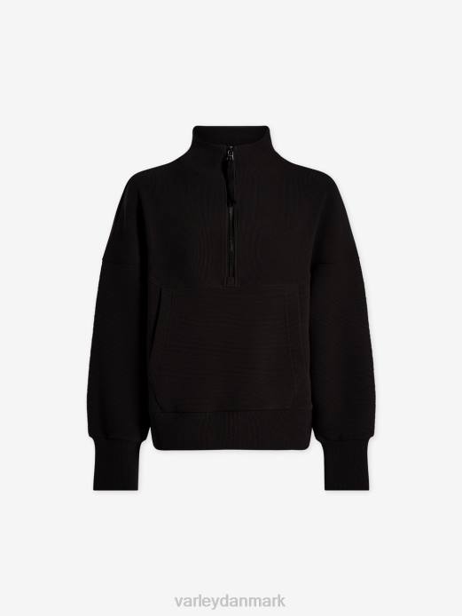 acadia pullover med halv lynlås Varley Kvinder L460202 beklædning sort