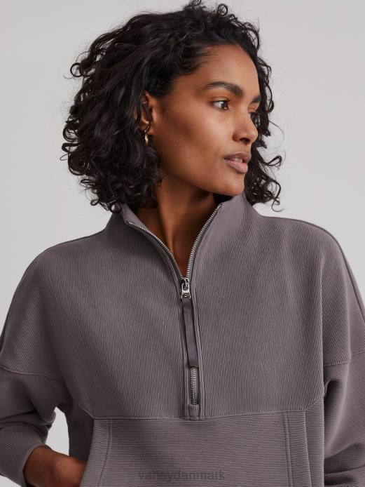acadia pullover med halv lynlås Varley Kvinder L460203 beklædning dybt kul