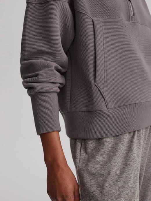 acadia pullover med halv lynlås Varley Kvinder L460203 beklædning dybt kul