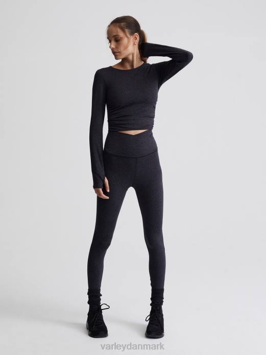 altid varm sloan beskåret tee Varley Kvinder L460222 beklædning sort mergel