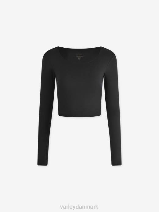 altid varm sloan beskåret tee Varley Kvinder L460222 beklædning sort mergel