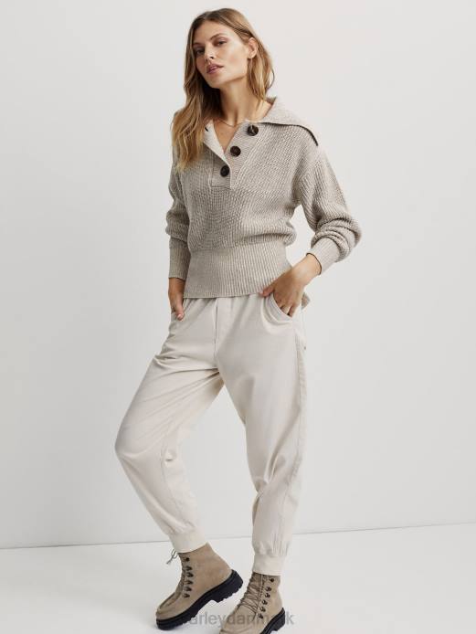 audrey strik polo Varley Kvinder L460197 beklædning oliven sand pletter