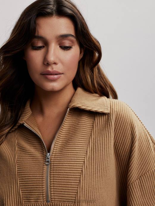 blair pullover med halv lynlås Varley Kvinder L460195 beklædning ørkensand