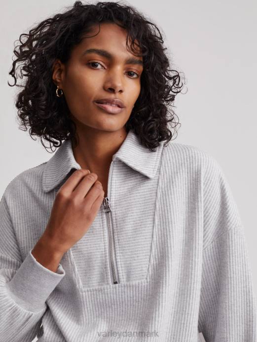 blair pullover med halv lynlås Varley Kvinder L460196 beklædning grå mergel