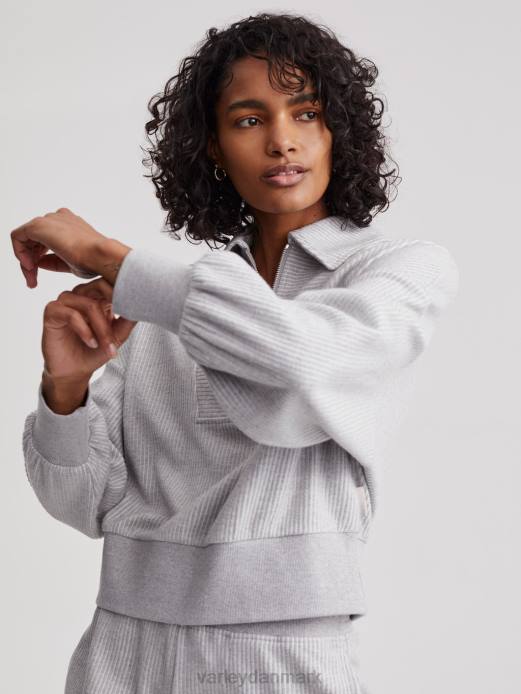 blair pullover med halv lynlås Varley Kvinder L460196 beklædning grå mergel