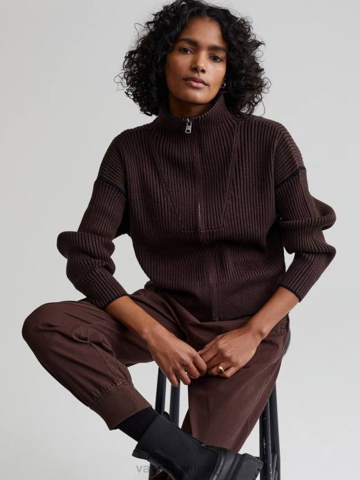 carmen strik jakke Varley Kvinder L460179 beklædning kaffebønne