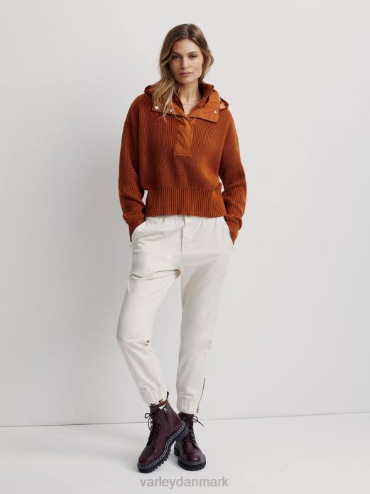 carter pullover med halv lynlås Varley Kvinder L460199 beklædning karamel cafe blanding