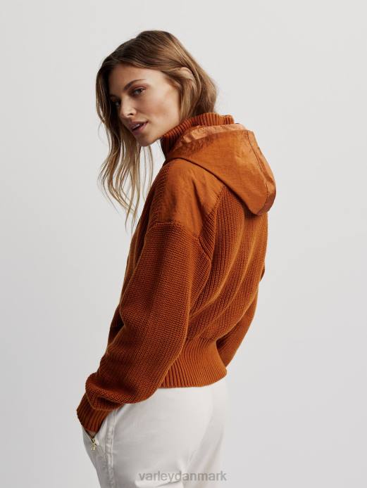 carter pullover med halv lynlås Varley Kvinder L460199 beklædning karamel cafe blanding