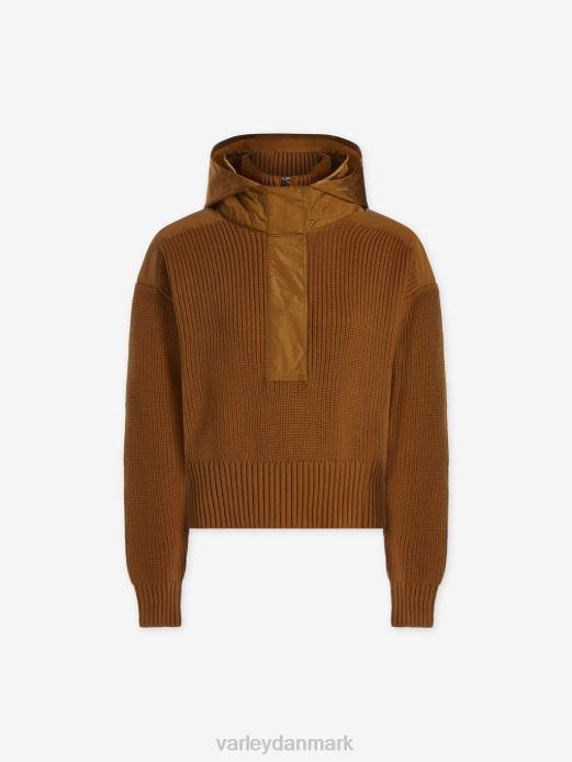 carter pullover med halv lynlås Varley Kvinder L460199 beklædning karamel cafe blanding