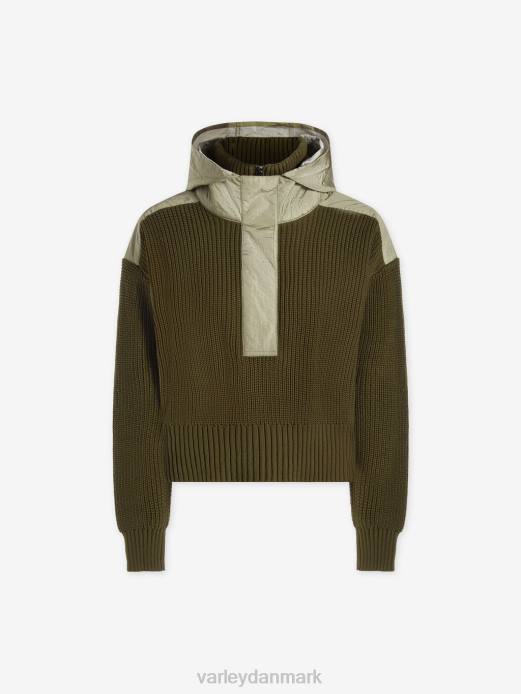 carter pullover med halv lynlås Varley Kvinder L460200 beklædning mørk olivenblanding