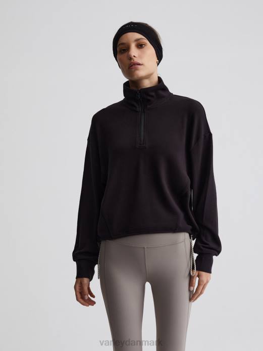 collett pullover med halv lynlås Varley Kvinder L460237 beklædning sort