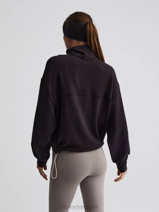 collett pullover med halv lynlås Varley Kvinder L460237 beklædning sort