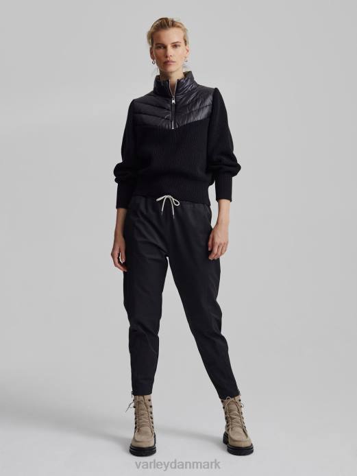daines pullover med halv lynlås Varley Kvinder L460421 beklædning sort