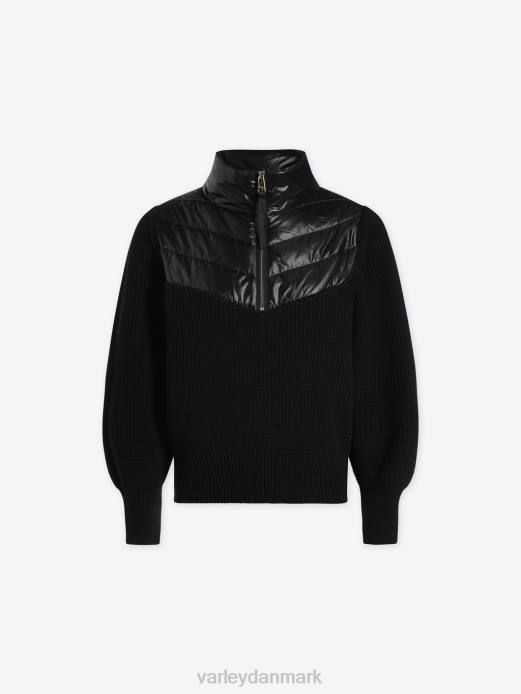 daines pullover med halv lynlås Varley Kvinder L460421 beklædning sort