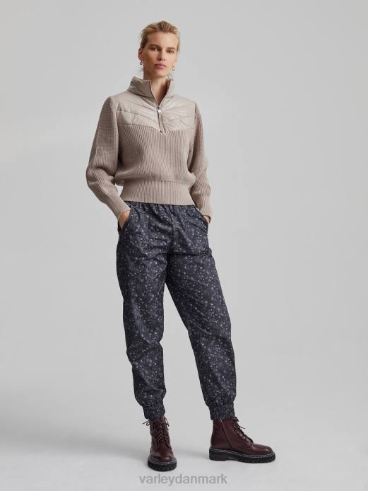 daines pullover med halv lynlås Varley Kvinder L460422 beklædning taupe ler