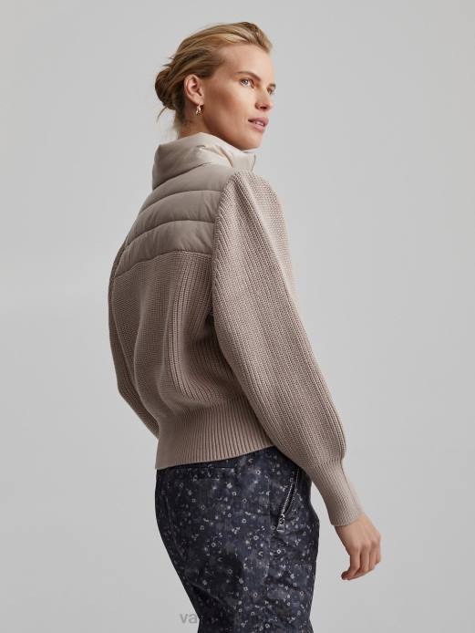 daines pullover med halv lynlås Varley Kvinder L460422 beklædning taupe ler