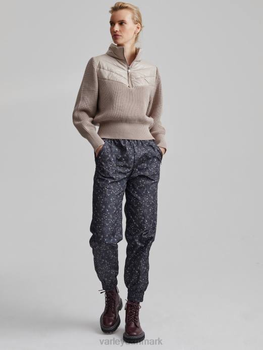 daines pullover med halv lynlås Varley Kvinder L460422 beklædning taupe ler