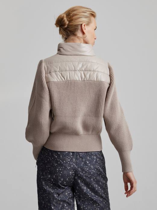 daines pullover med halv lynlås Varley Kvinder L460422 beklædning taupe ler