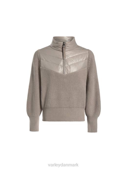 daines pullover med halv lynlås Varley Kvinder L460422 beklædning taupe ler
