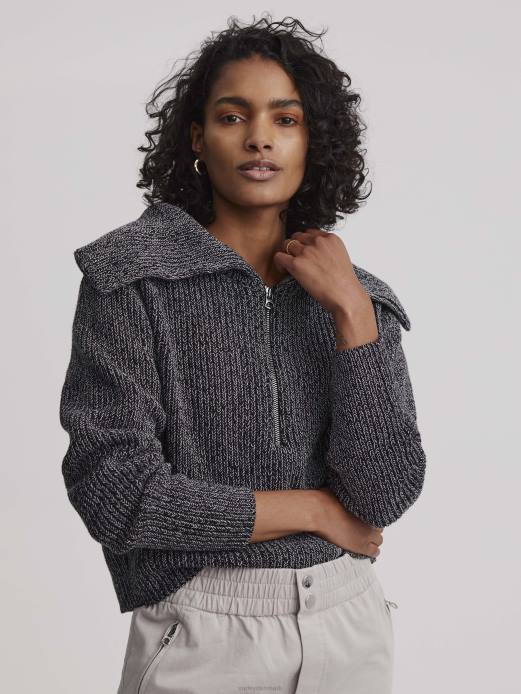 elise pullover med halv lynlås Varley Kvinder L460198 beklædning sort