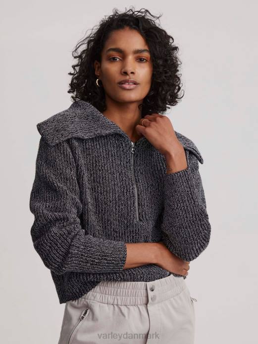 elise pullover med halv lynlås Varley Kvinder L460198 beklædning sort