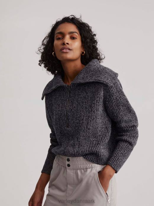 elise pullover med halv lynlås Varley Kvinder L460198 beklædning sort