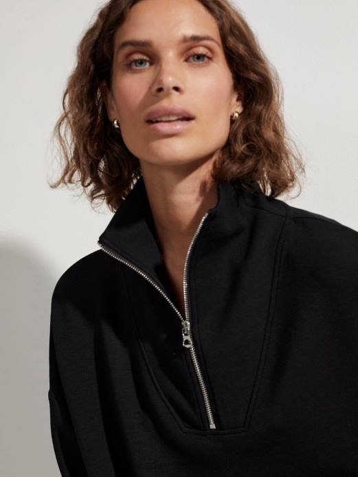 hawley sved med halv lynlås Varley Kvinder L46084 beklædning sort