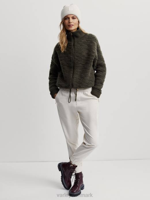 hunter fleece med lynlås Varley Kvinder L460423 beklædning mørk oliven