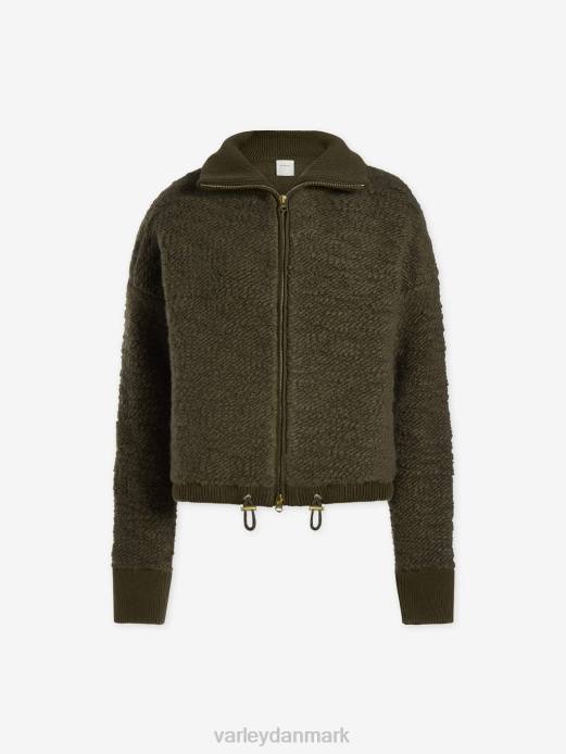 hunter fleece med lynlås Varley Kvinder L460423 beklædning mørk oliven