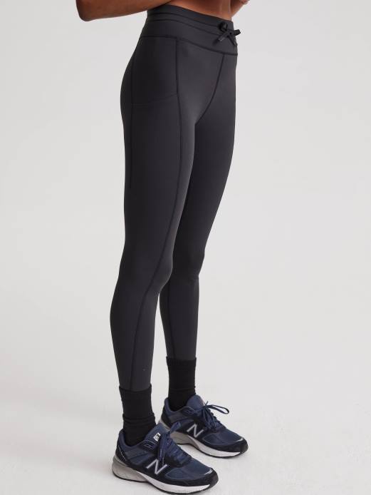 let's go snøre høj legging 25" Varley Kvinder L460366 beklædning sort