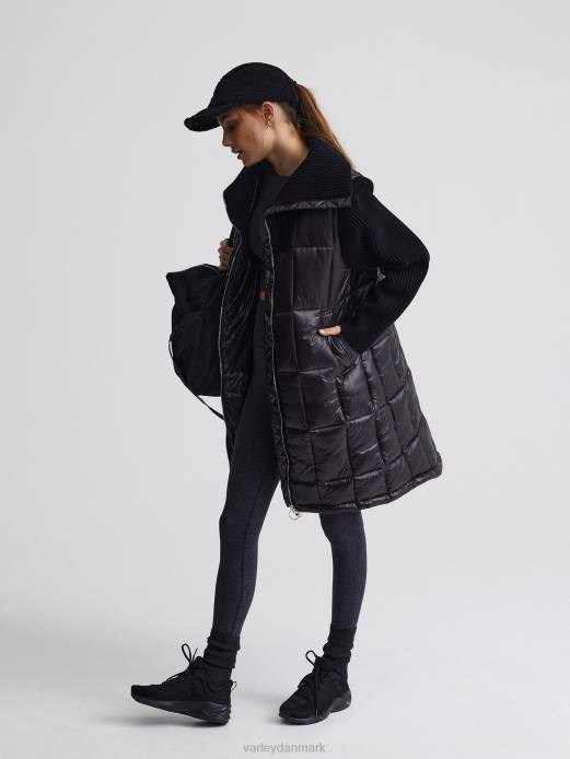 mayten strik puffer jakke Varley Kvinder L460450 beklædning sort