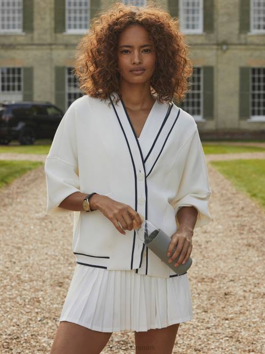 decker off-court cardigan Varley Kvinder L46012 beklædning hvid