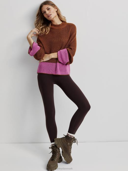 panama strik Varley Kvinder L460182 beklædning metallisk karamel cafe