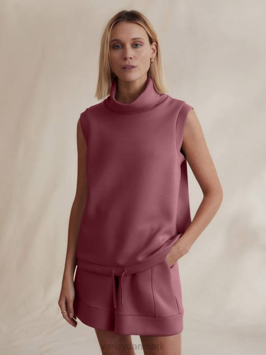 leigh højhalset tank Varley Kvinder L46035 beklædning vilde rabarber