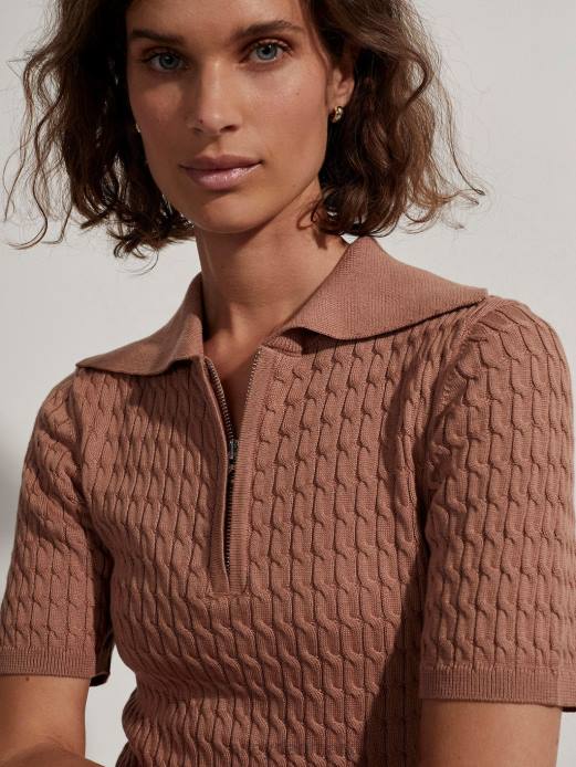 lillian off court polo Varley Kvinder L460142 beklædning mokka mousse