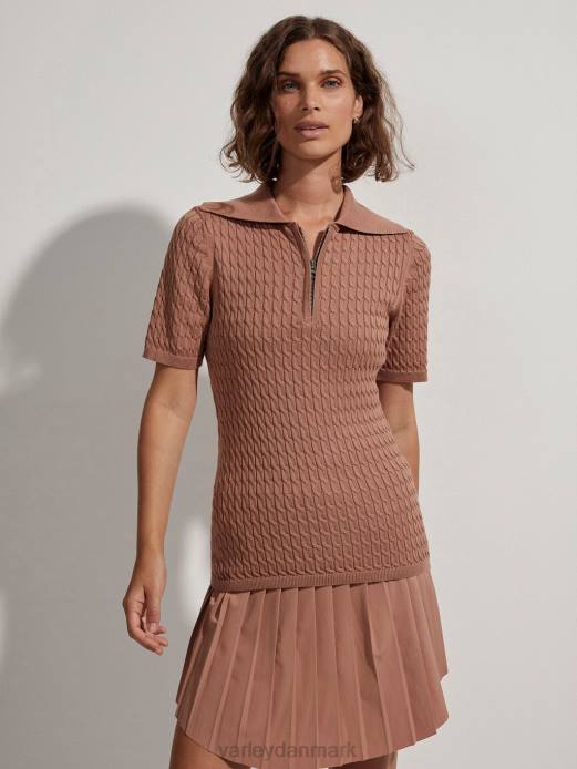 lillian off court polo Varley Kvinder L460142 beklædning mokka mousse