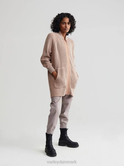 maybelle strik jakke Varley Kvinder L460208 beklædning kantarel/hejre spættestrik