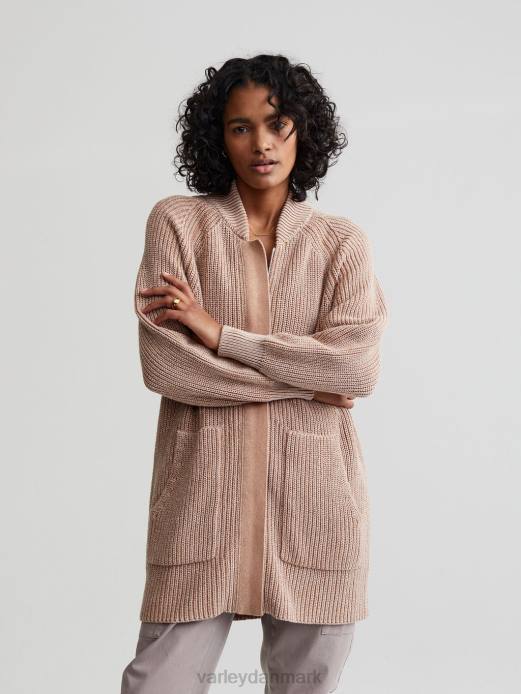 maybelle strik jakke Varley Kvinder L460208 beklædning kantarel/hejre spættestrik