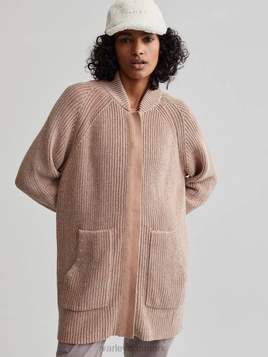 maybelle strik jakke Varley Kvinder L460208 beklædning kantarel/hejre spættestrik