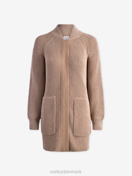 maybelle strik jakke Varley Kvinder L460208 beklædning kantarel/hejre spættestrik