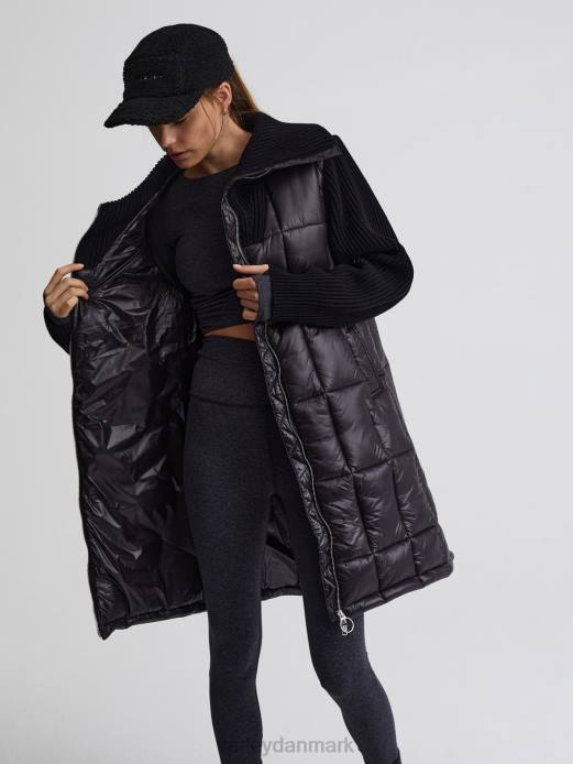 mayten strik puffer jakke Varley Kvinder L460450 beklædning sort