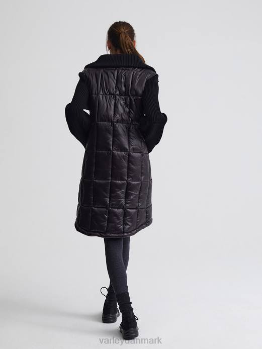 mayten strik puffer jakke Varley Kvinder L460450 beklædning sort
