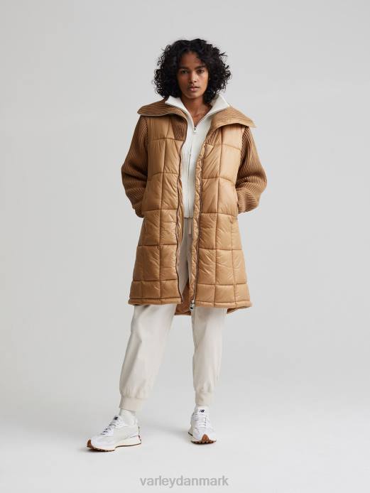 mayten strik puffer jakke Varley Kvinder L460451 beklædning ørkensand