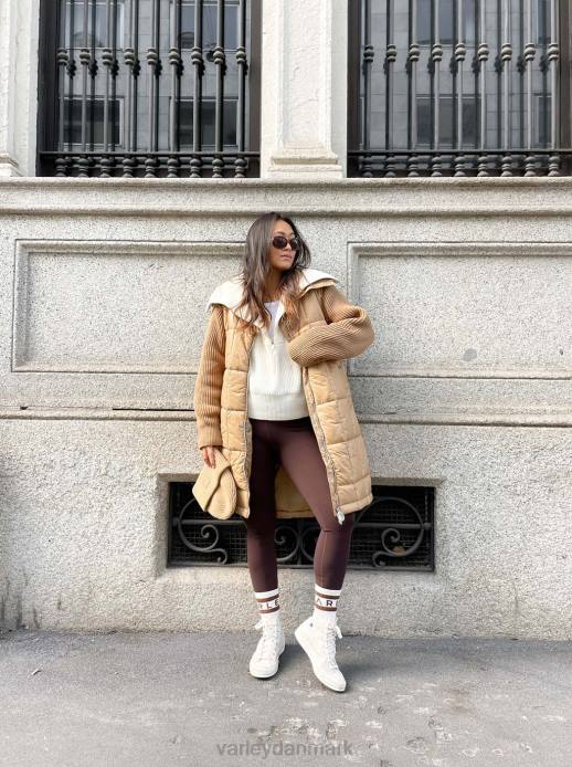 mayten strik puffer jakke Varley Kvinder L460451 beklædning ørkensand