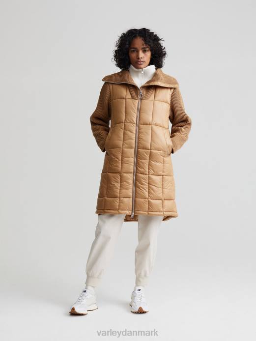 mayten strik puffer jakke Varley Kvinder L460451 beklædning ørkensand
