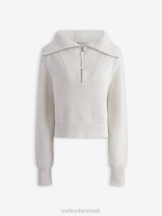 mentone striktrøje med halv lynlås Varley Kvinder L460218 beklædning hejre